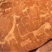 Rysunki naskalne w Twyfelfontein w Namibii