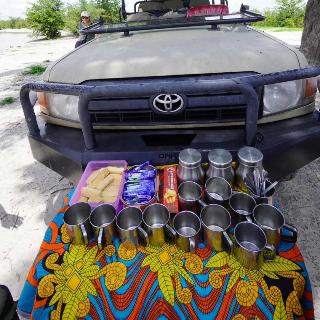 Podwieczorek w czasie wycieczki outventure.life do Botswany