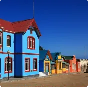 Widok na ulicę w Luderitz, Namibia