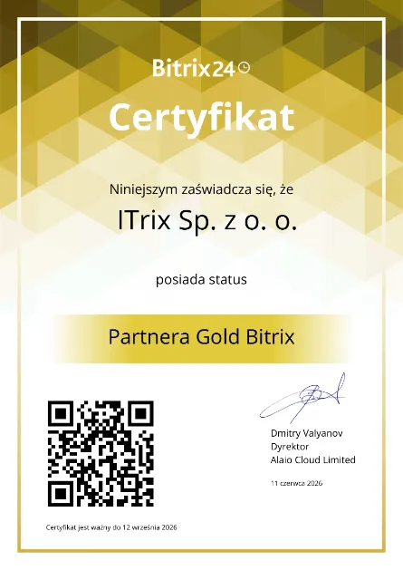 złoty partner Bitrix24 - ITrix