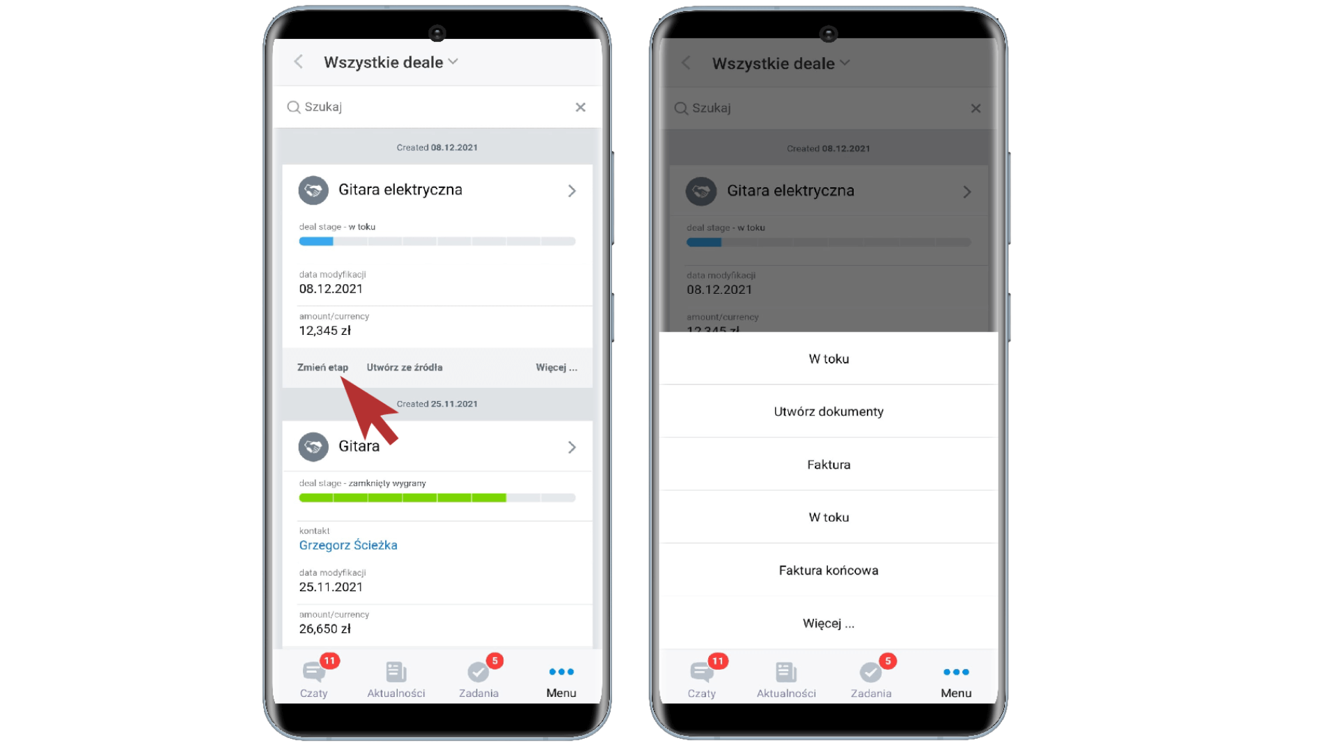 mobilny system do zarządzania relacjami z klientami