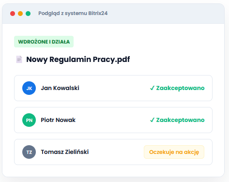 Jak zautomatyzować potwierdzenia regulaminów w Bitrix24? Case Study