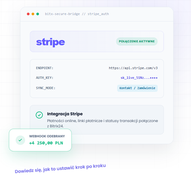Integracja płatności Stripe z CRM Bitrix24